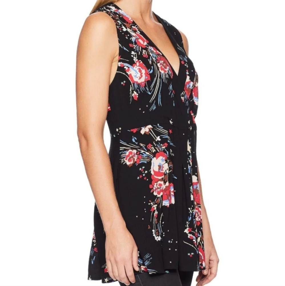 Free People Floral Top Size Small